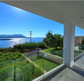 5 bedroom luxury villa with infinity pool, sea views and tennis court near Chania, sleeps 10